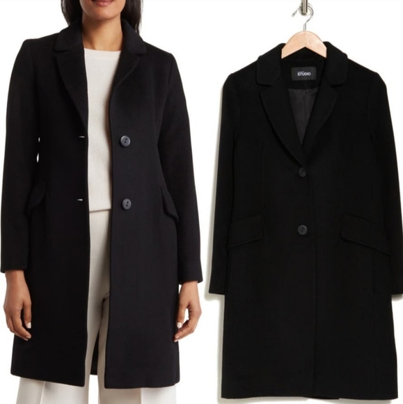 fleurette Jackets & Blazers - Nwt Fleurette Studio 100 % Wool Black Coat 8